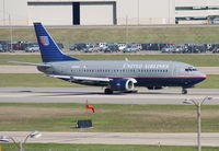 N309UA @ DTW - Taking off on 21R