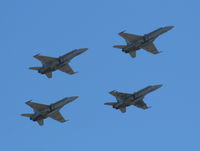 162834 @ DAB - F-18s in Formation over the Daytona Busch Race