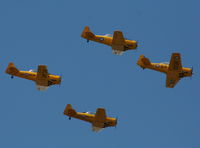 C-FHWX @ YIP - Formation of Canadian Harvards