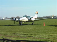 N55RV @ KTHA - Beechcraft 95-B55 Baron at Beechcraft Heritage Museum, Tullahoma Regional Airport