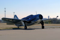 N92879 @ FTW - At Meacham Field - CAF Helldiver at Byam Propeller for prop overhaul.