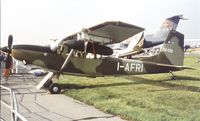 I-AFRI @ EGLF - SIAI-Marchetti SM.1019B at Farnborough International 1982