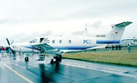 HB-FON @ EGLF - Pilatus PC-12 at Farnborough International 1998