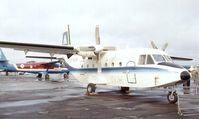 N37838 @ EGLF - CASA C-212-200 Aviocar of American CASA at Farnborough International 1980