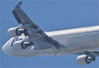 N453PA @ KLAX - Polar Air Cargo Boeing 747-46NF, N452PA 25L departure KLAX. - by Mark Kalfas