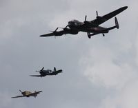 C-GVRA @ YIP - Lancaster with other RAF warbirds