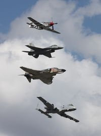N751RB @ NIP - With F-4, F-16 and A-10