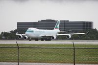 B-LIF @ MIA - Cathay Cargo 747 getting ready to depart after rain shower went through
