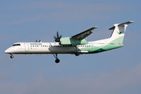 LN-WDH @ EGNT - De Havilland Canada DHC-8-402Q Dash 8 on approach to Runway 25 at Newcastle Airport, March 2012. - by Malcolm Clarke