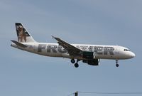 N214FR @ DTW - Carl the Coyote Frontier A320