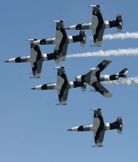 N138EM - Black Diamond Jet Team 2011 formation over Cocoa Beach