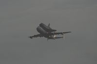 N905NA @ MCO - NASA 747 with shuttle flying over Orlando International Airport