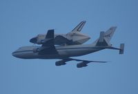 N905NA @ MCO - NASA Shuttle Carrier 747-100 with Space Shuttle Endeavor over Orlando International Airport