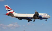 G-CIVK @ MIA - British One World 747-400