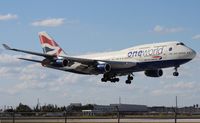 G-CIVL @ MIA - British One World 747-400