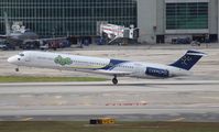 N836RA @ MIA - The last flight of DAE MD-83, it would return empty as Dutch Antilles Express would fold.