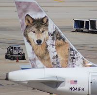 N941FR @ FLL - Frontier Lobo the Gray Wolf A319