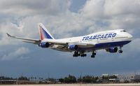EI-XLM @ MIA - Transaero 747-400