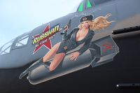 N747AF @ LAL - B-25J Mitchell nose art Russian to get Ya