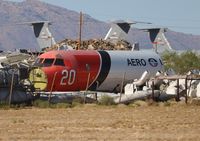 N920AU @ DMA - P-3A Orion Aero Union fuselage part in a field near Davis Monthan AFB