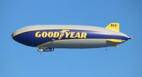 N1A - Goodyear Air Ship in flight over Ponce Inlet near New Smyrna Beach