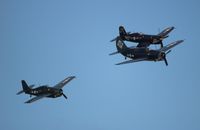 N551TC @ SUA - FM-2 Wildcat with TBM Avenger and Corsair