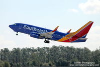 N7844A @ KRSW - Southwest Flight 460 (N7844A) departs Runway 6 at Southwest Florida International Airport enroute to Bradley International Airport