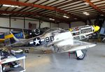N51JC @ KADS - North American P-51D Mustang in the maintenance hangar at the Cavanaugh Flight Museum, Addison TX
