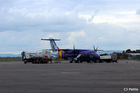 Dundee Airport, Dundee, Scotland United Kingdom (EGPN) - A Dornier of Flybe receiving fuel, food and luggage at Dundee Riverside Airport EGPN - by Clive Pattle